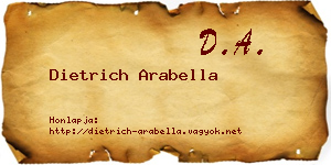Dietrich Arabella névjegykártya